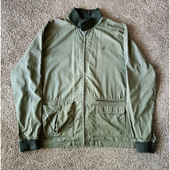 Volcom Other - Vintage Volcom Utility Jacket Men's XL Green Full Zip Long Sleeve